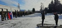 Slávnostný nástup pri príležitosti začatia plnenia úloh pohotovosti jednotky NRI v Michalovciach